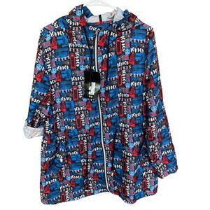 Parka in a Pocket Windbreaker Jacket Womens Large Full Zip Lightweight London